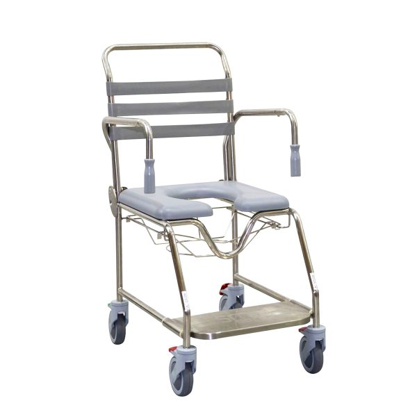 Smik Shower Commode - Sliding Footplate - 550mm Width